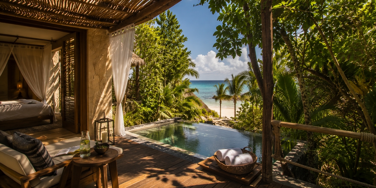 Secluded luxury adults-only villa resort on the north edge of Playa del Carmen used for a Viceroy comparison
