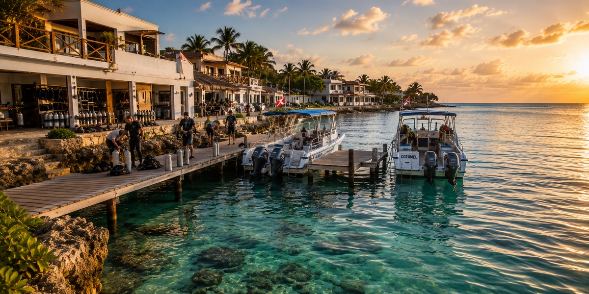 Compact all-inclusive resort on the Cozumel waterfront close to the San Miguel ferry pier