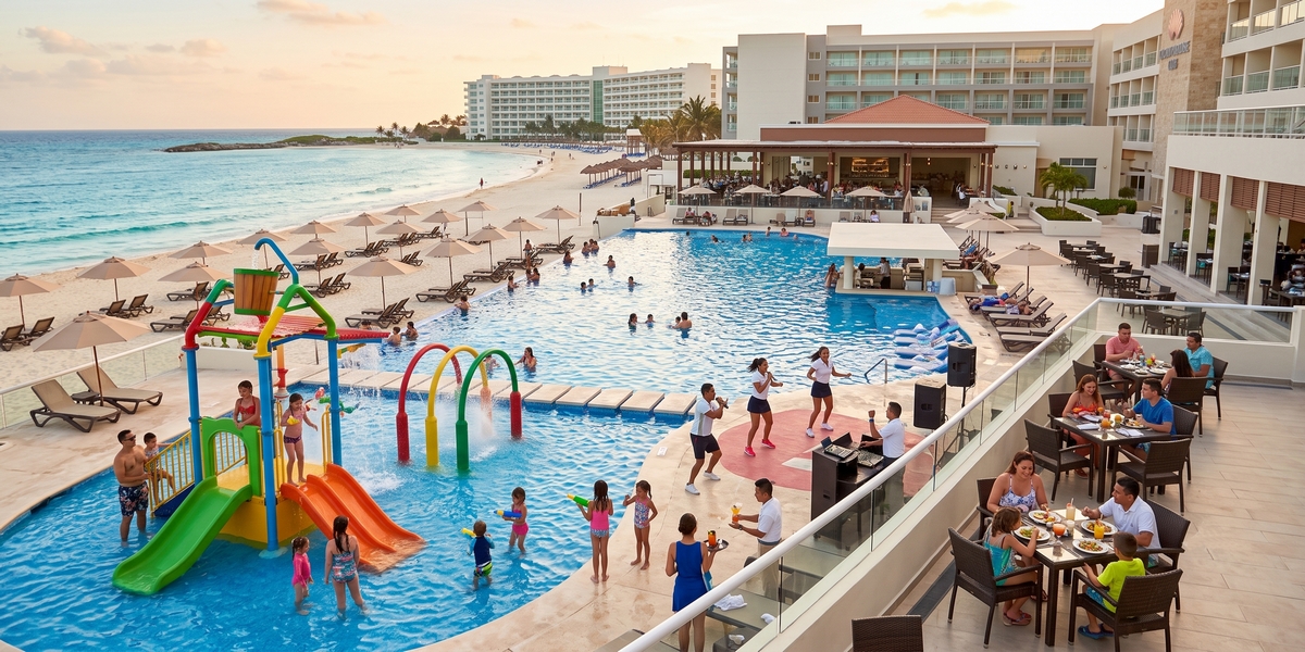 Central family value all-inclusive resort with water park visual for Crown Paradise comparison