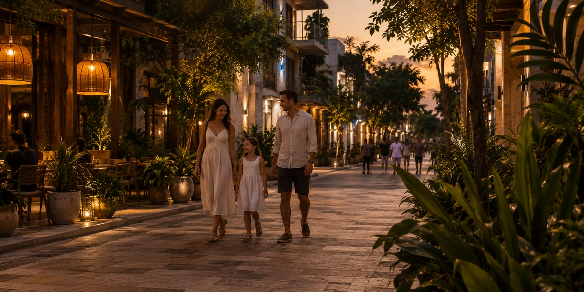 Hilton Playa del Carmen adults-only all-inclusive hotel card visual in central Playa