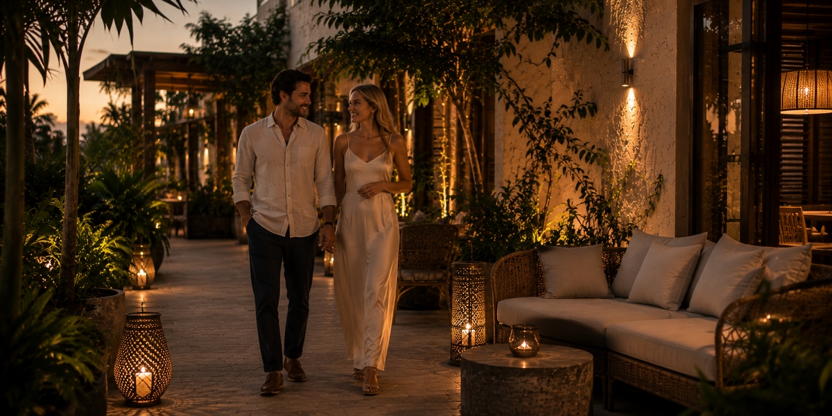 Sandos Playacar family all-inclusive hotel card visual in Playacar