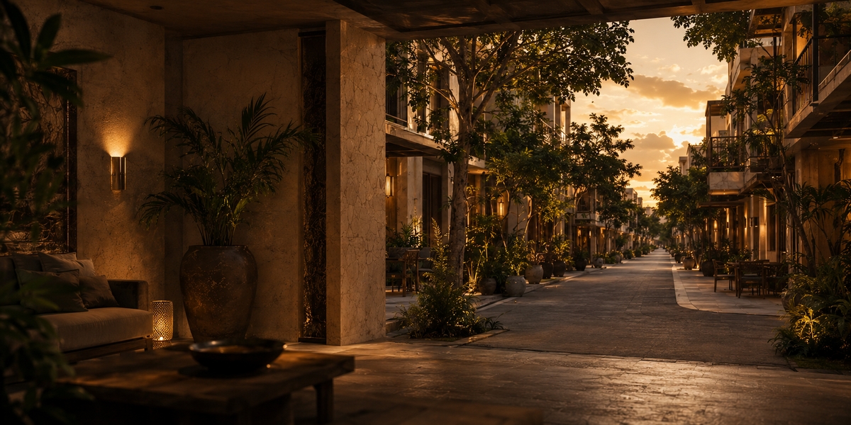 Central Playa del Carmen area near the beach and Fifth Avenue