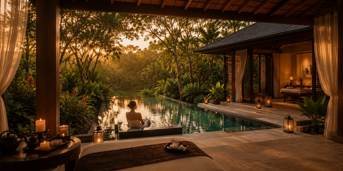 Banyan Tree Mayakoba spa villa with private pool in a Riviera Maya nature reserve