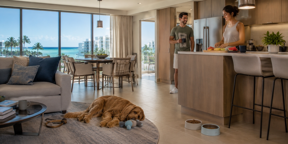 Residence Inn Cancun Hotel Zone suite used as an example pet-friendly suite-style stay