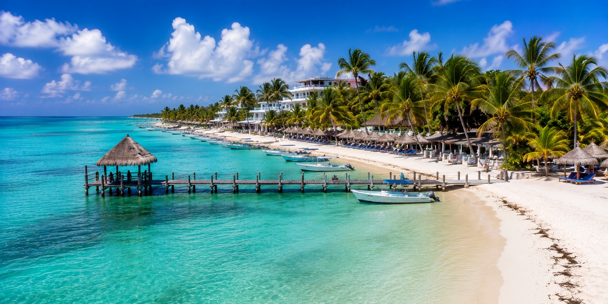 Adults-only reef-side resort beach used to compare Hyatt Zilara Riviera Cancun