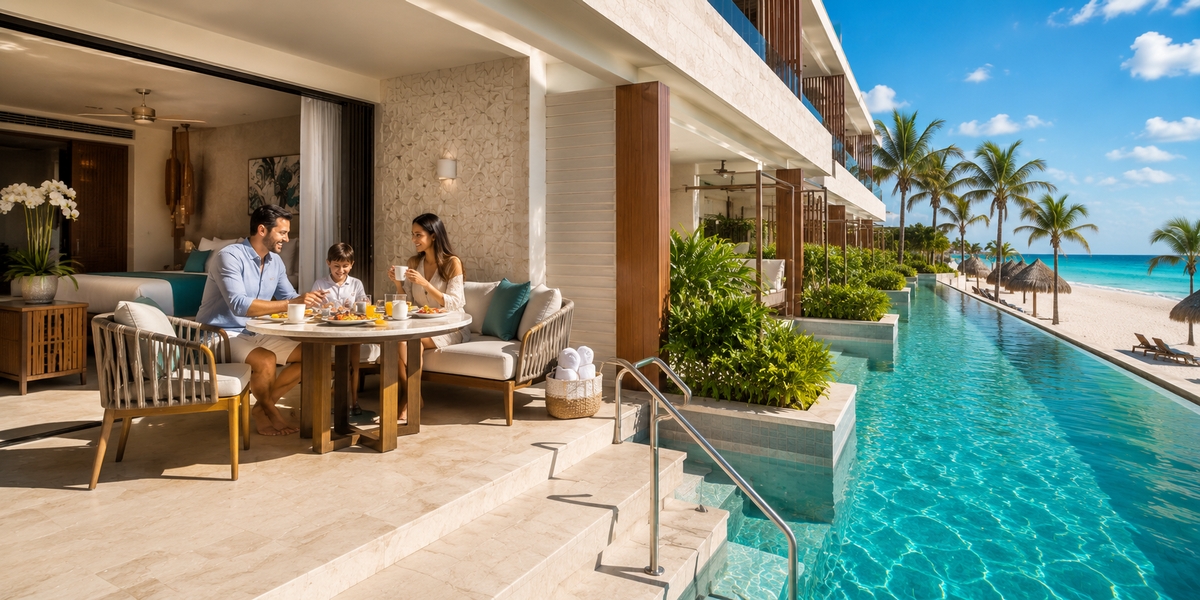 Hyatt Ziva Cancun family swim-up resort pool visual for comparison
