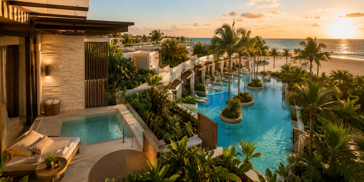 Secrets Moxche Playa del Carmen swim-up and private pool suite visual for comparison