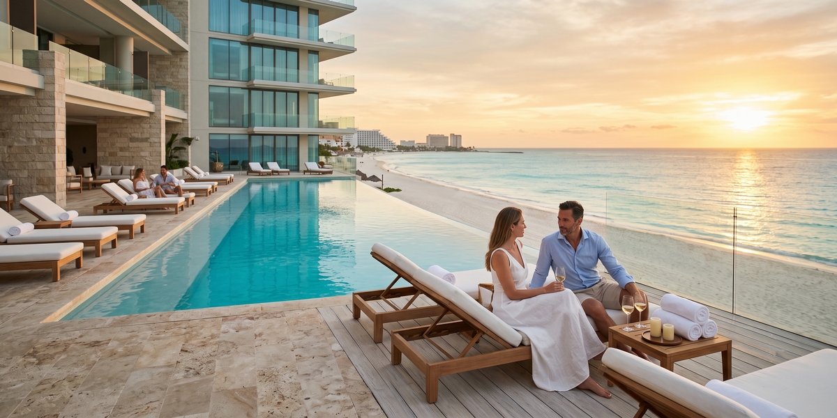 Design-led Cancun wellness resort visual for Secrets The Vine comparison