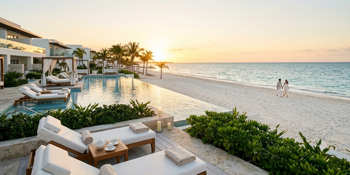 Playa Mujeres luxury spa resort visual for Excellence comparison