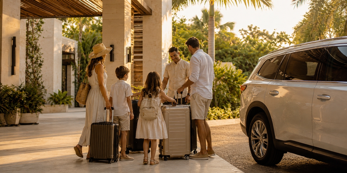 Cancun airport and transfer planning context for families with luggage