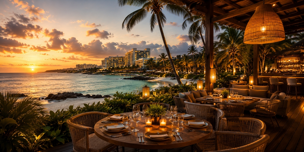 Lush Jamaican coastline contrasted with the polished Cancun Hotel Zone strip
