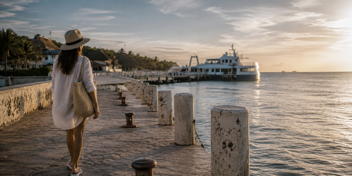 Mexican Caribbean water and coastline for Cozumel day-trip weather and snorkeling planning