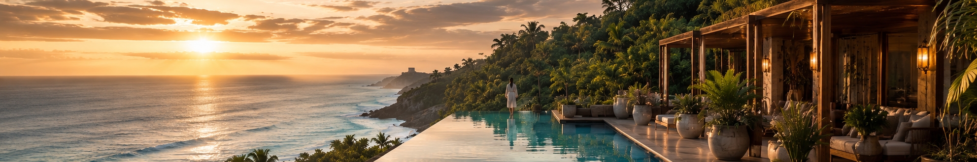 Serene spa pool and wellness setup in a Riviera Maya resort
