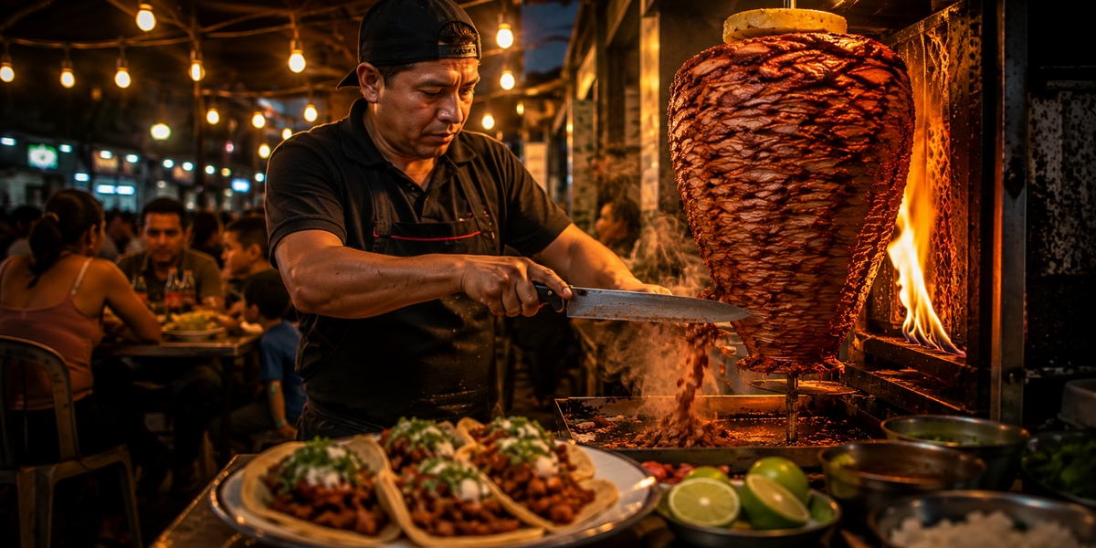 Cochinita pibil tacos with pickled red onion, a Yucatecan specialty to try in Cancun