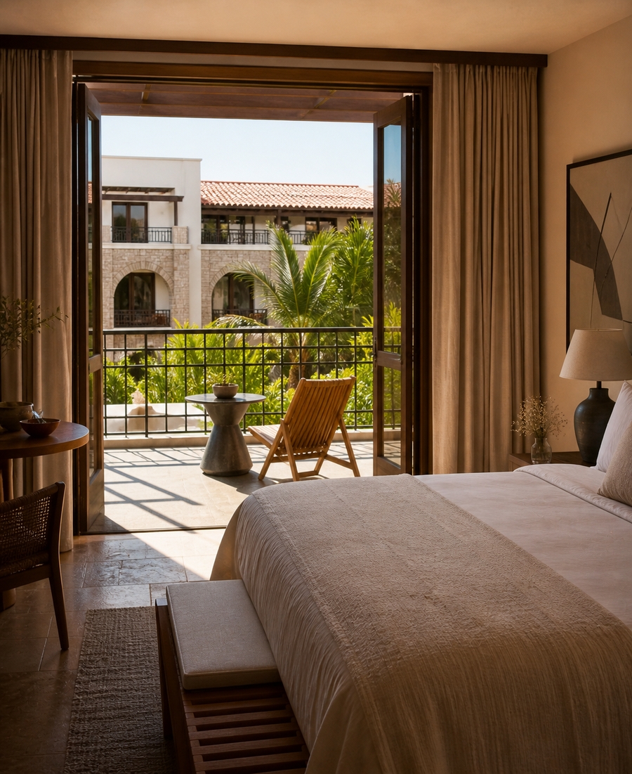 Luxury hotel room for a Mexico beach trip